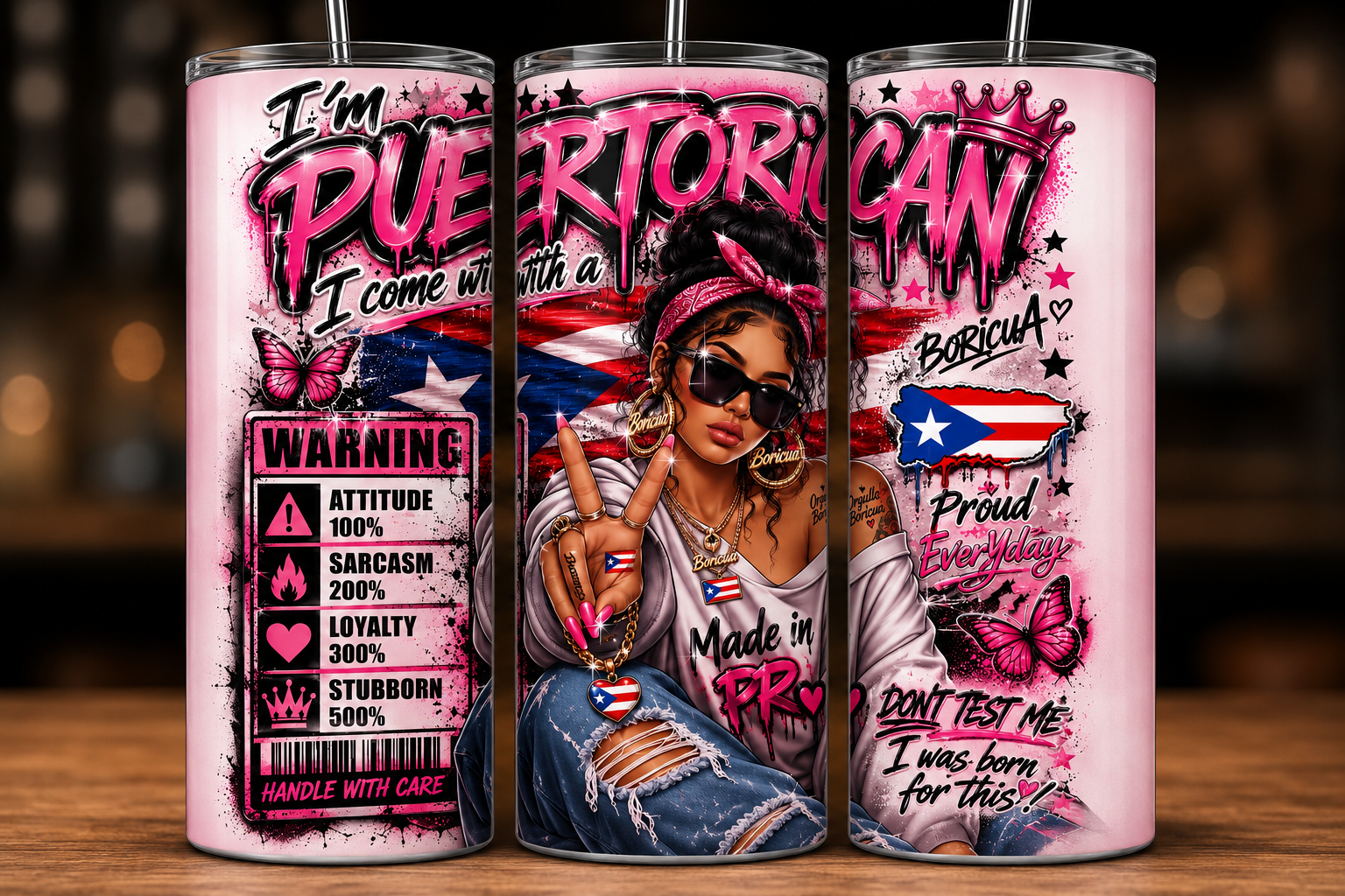 Puerto Rican label 20 oz Tumbler