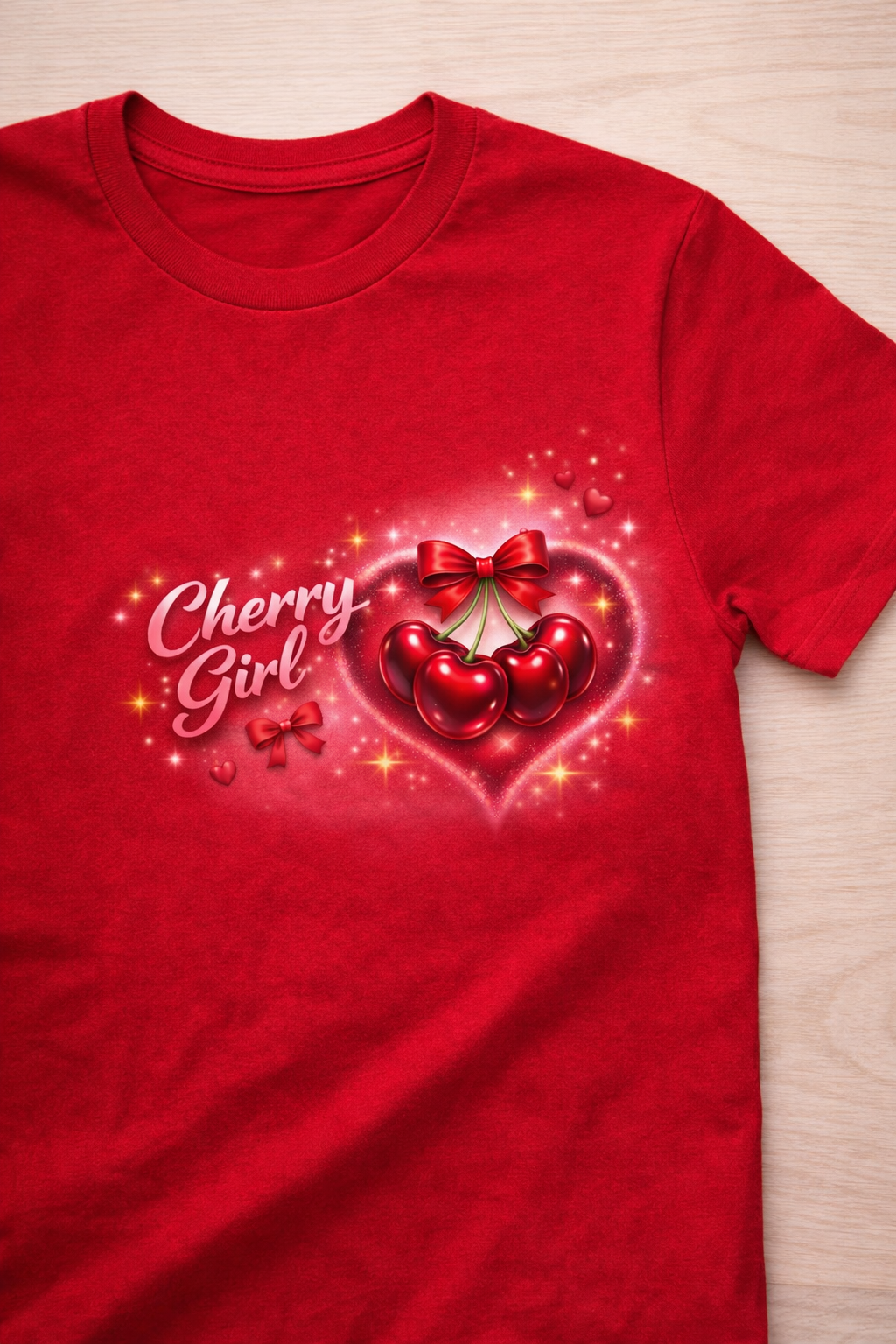 Cherry Girl heart Tshirt
