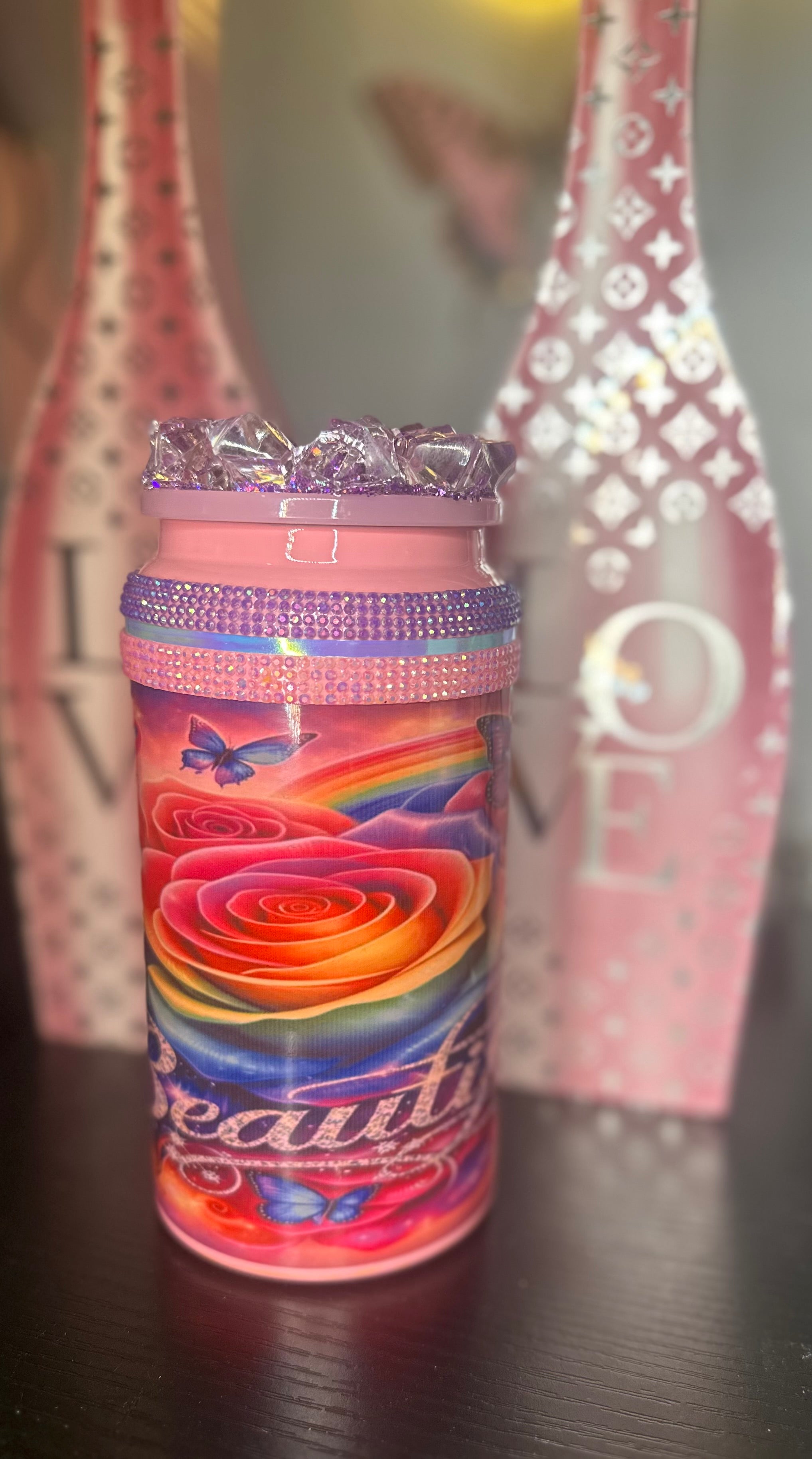 Beautiful 16oz Steel Libby jar cup