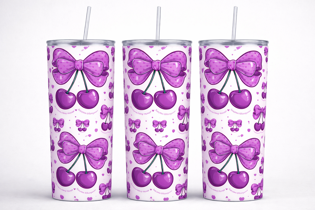 Cherry bow 20 oz straight Tumbler