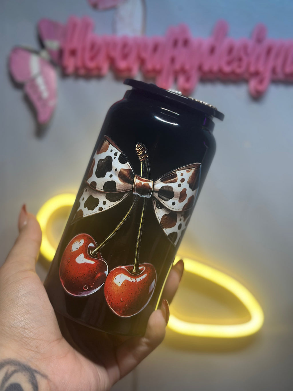 Cherry cow bow