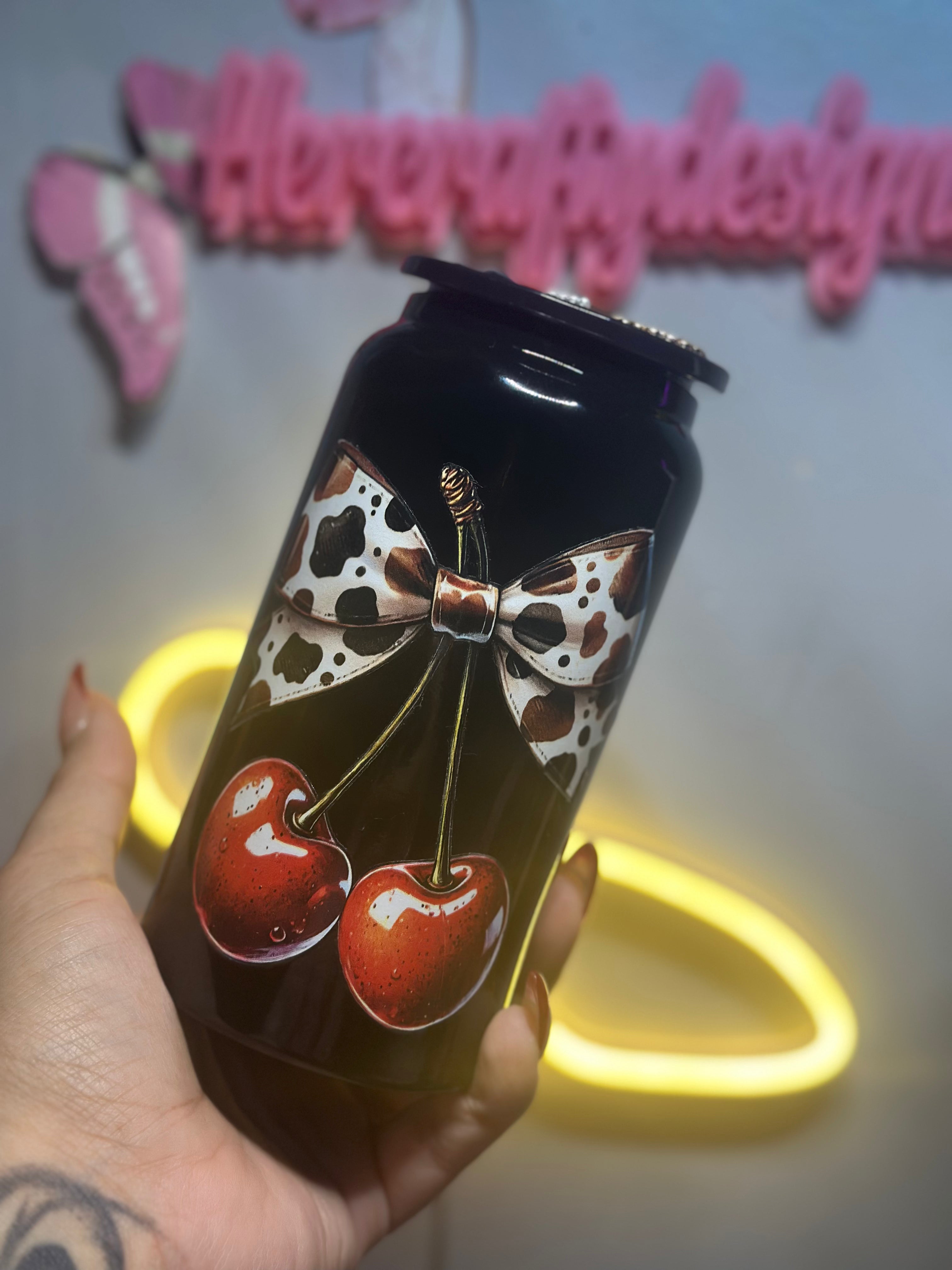 Cherry cow bow
