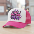 I am my own Boss Pink Trucker hat