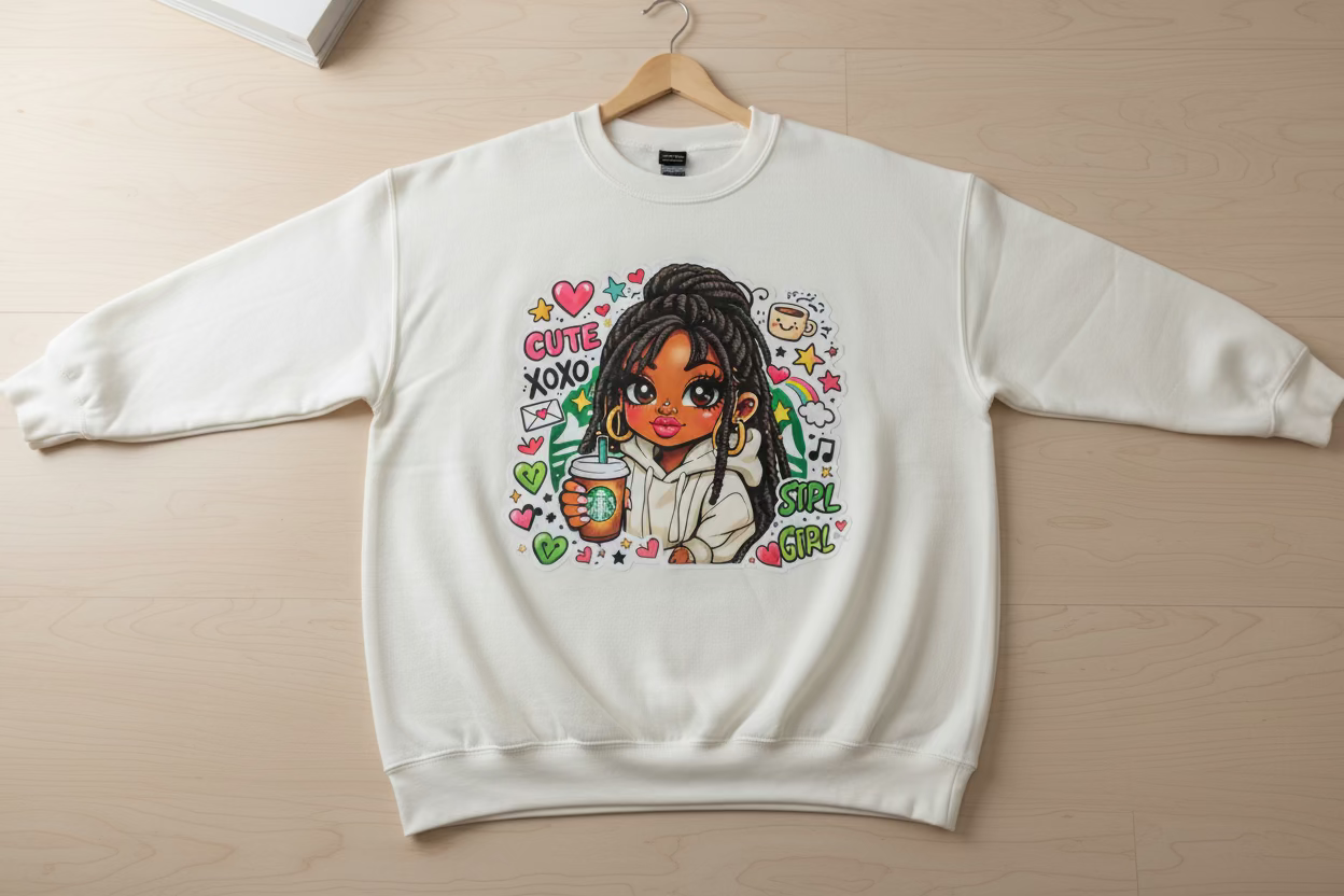 Cute Chibby Girl Crew Neck Sweater