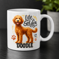 life is golden doodle mug
