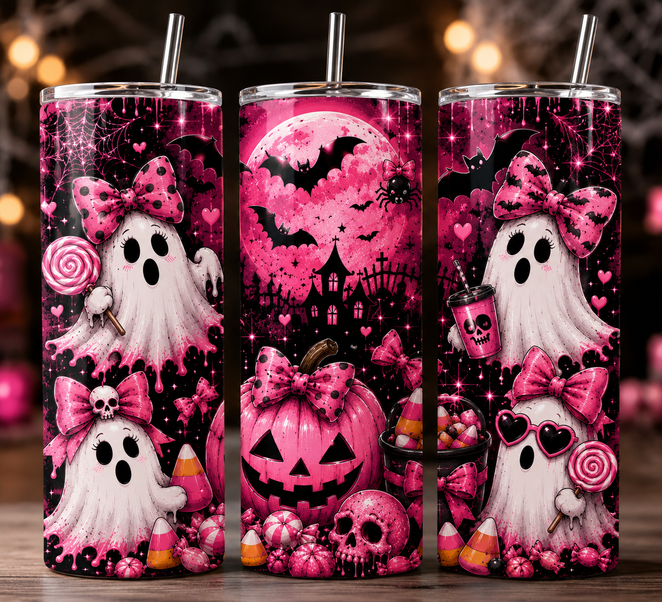 Ghosts/ bow 2 20 oz Tumbler