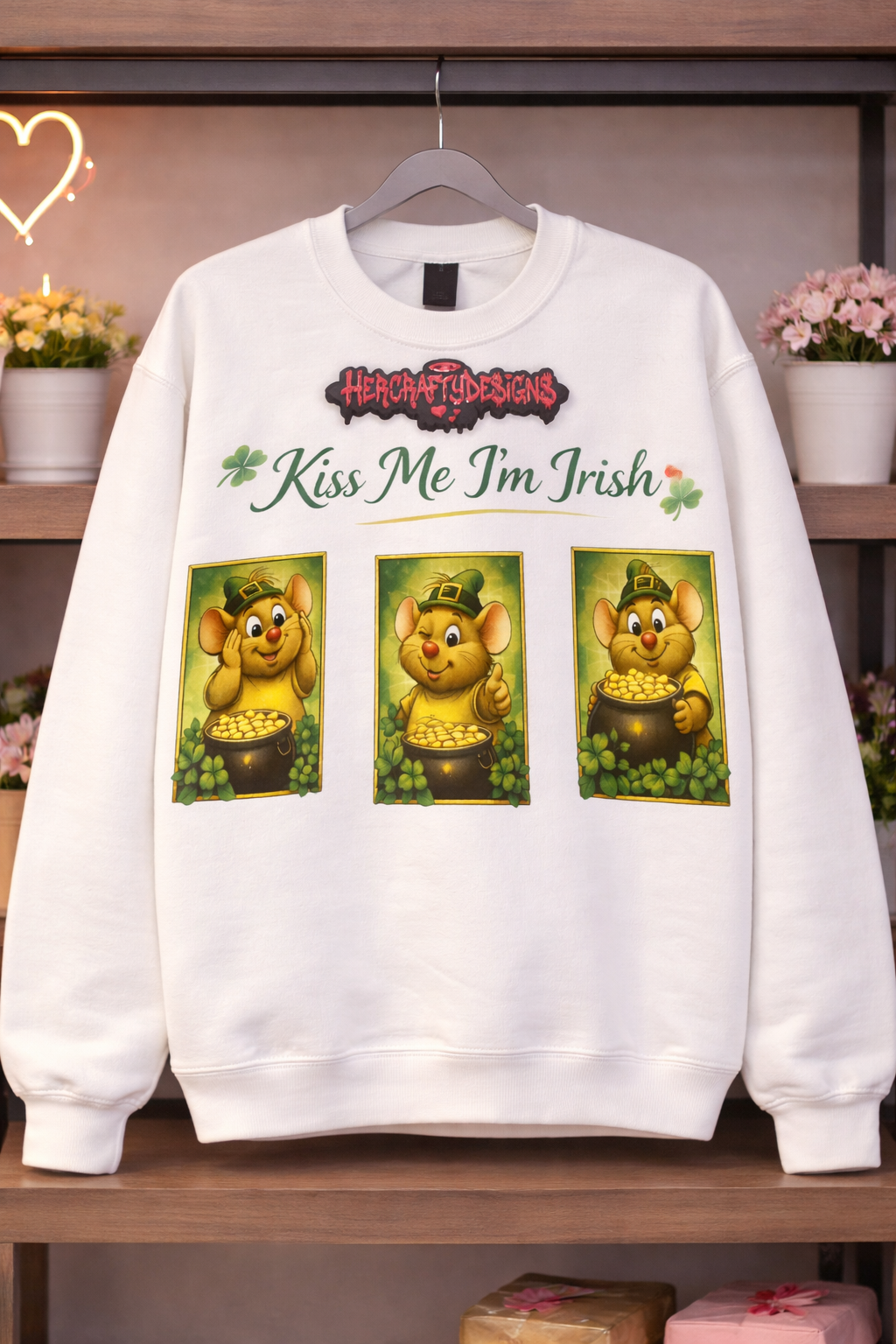 Kiss me I’m Irish crew neck sweater