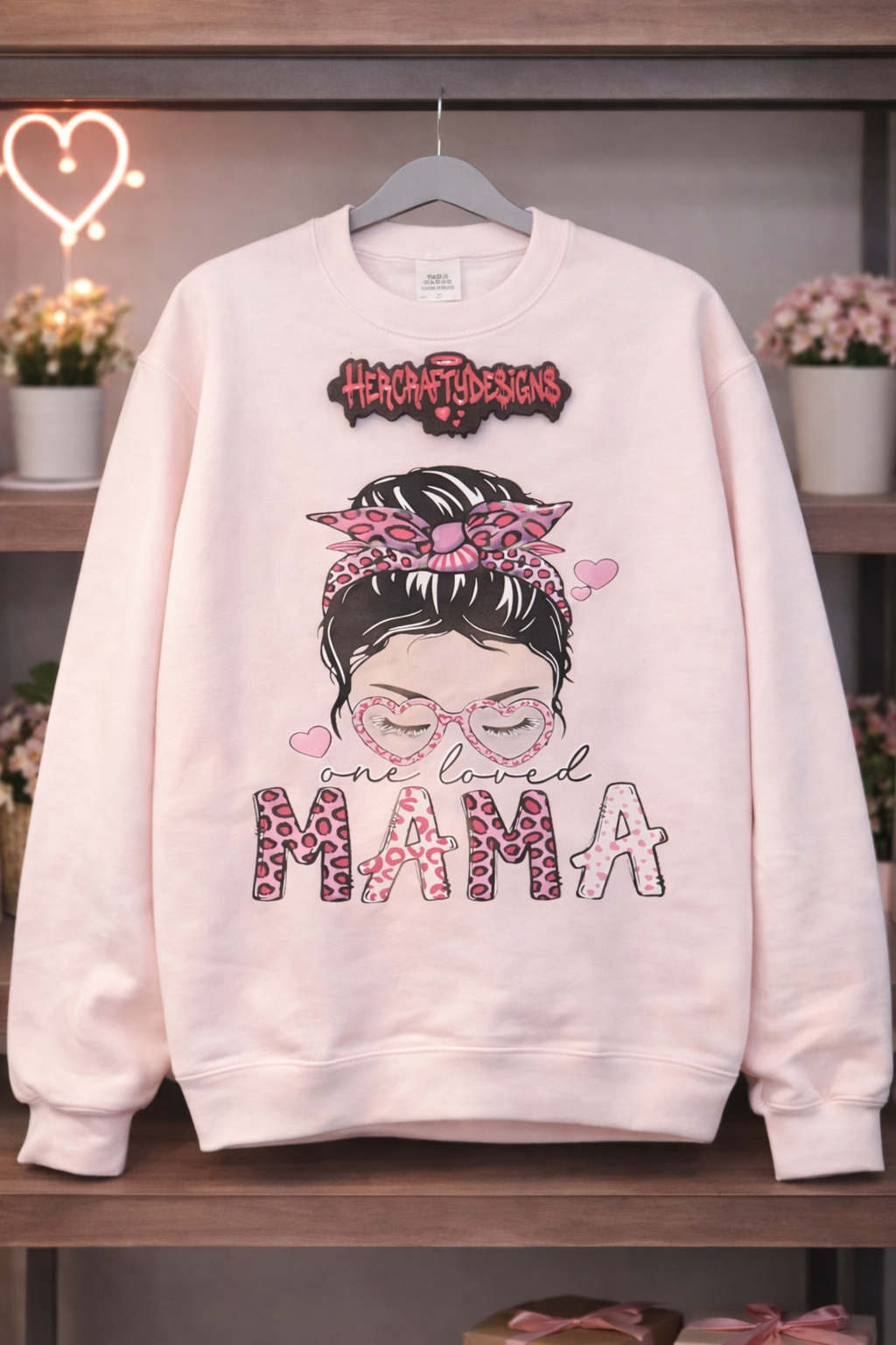 One loved Mama Crew neck