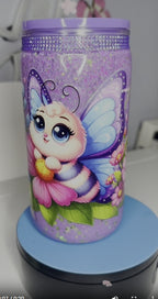 Bumble Bee Butterfly 16oz Snow Globe Tumbler