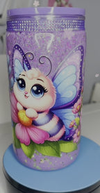 Bumble Bee Butterfly 16oz Snow Globe Tumbler