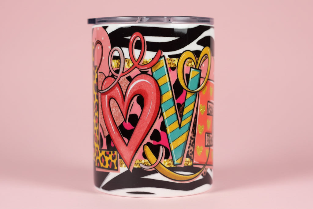 LOVE zebra themed 11 0z mug