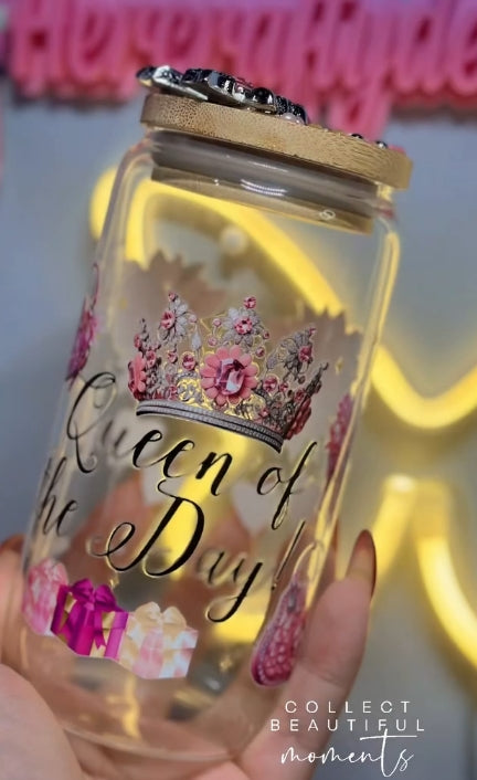 Queen Of the day Libby Glass Jar