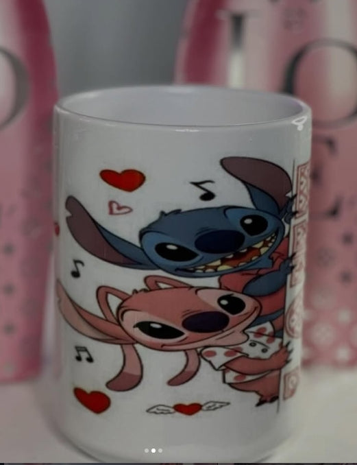 Stitch & Angel love 15oz mug