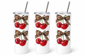 Leopard bow cherry 2  20 oz Tumbler