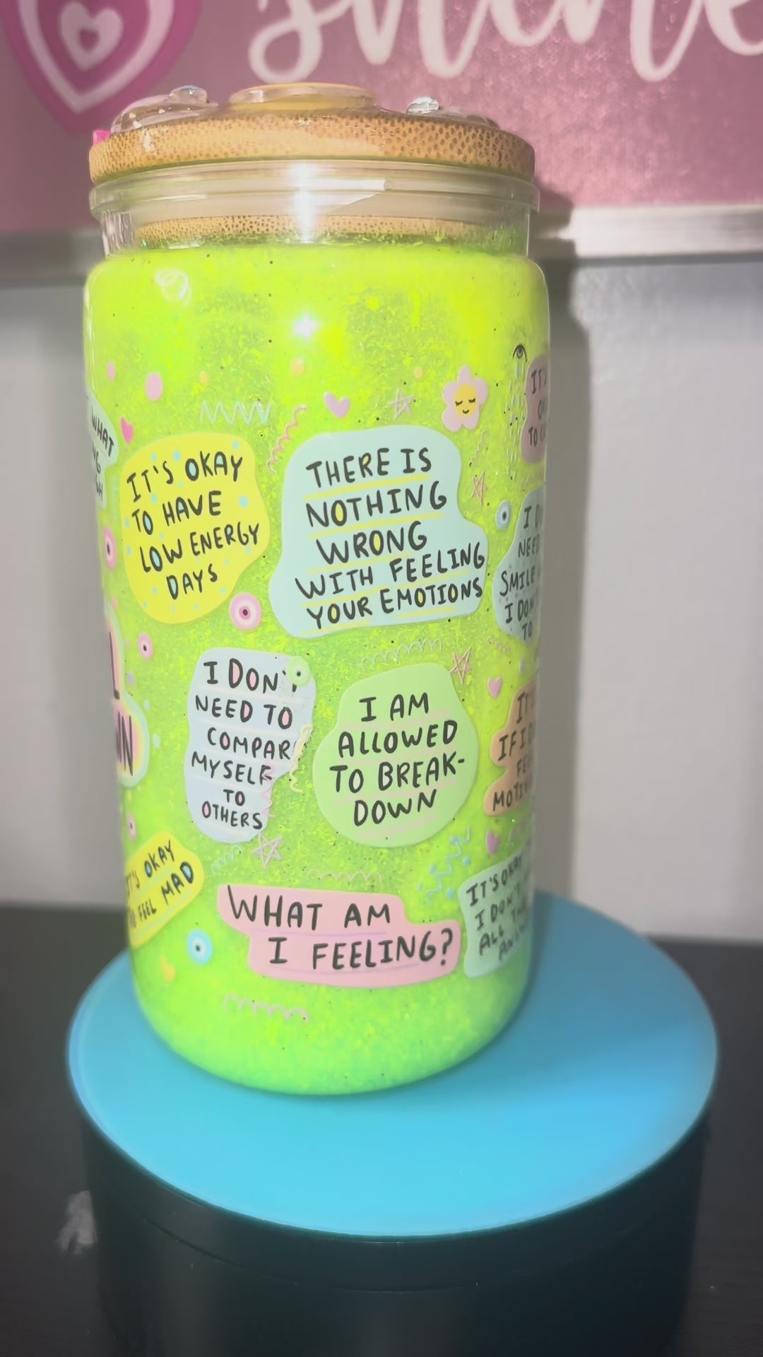 My Mental 16oz Snow Globe Tumbler
